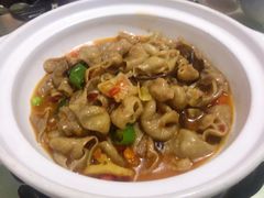 干锅肥肠。-伙工殿餐厅(吉大店)