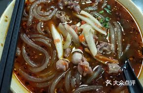 Spicy Chicken Offal with Sweet Potato Noodles