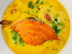 梭子蟹蒸水蛋-慢走(甜水园店)