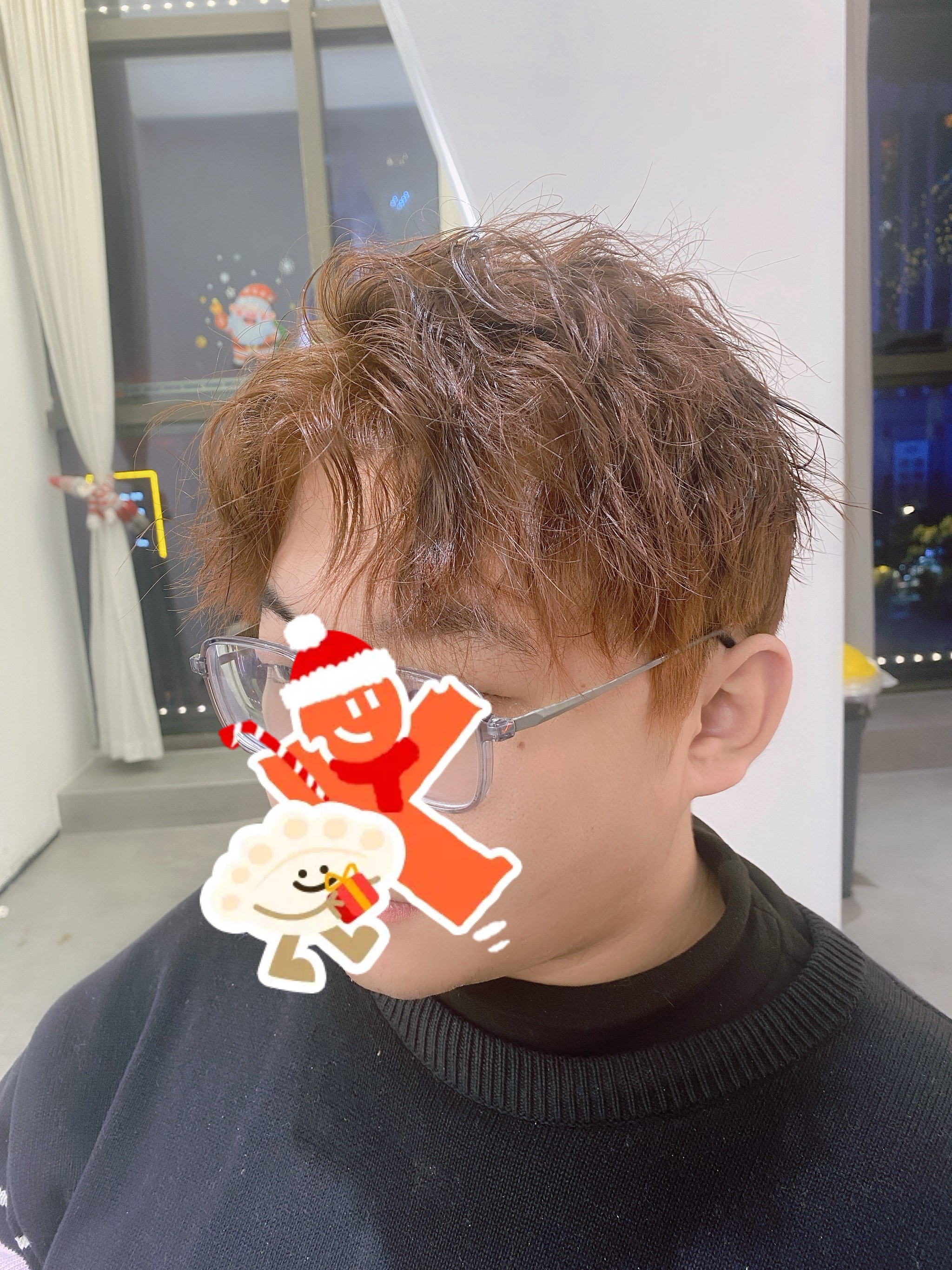 男士烫发染发