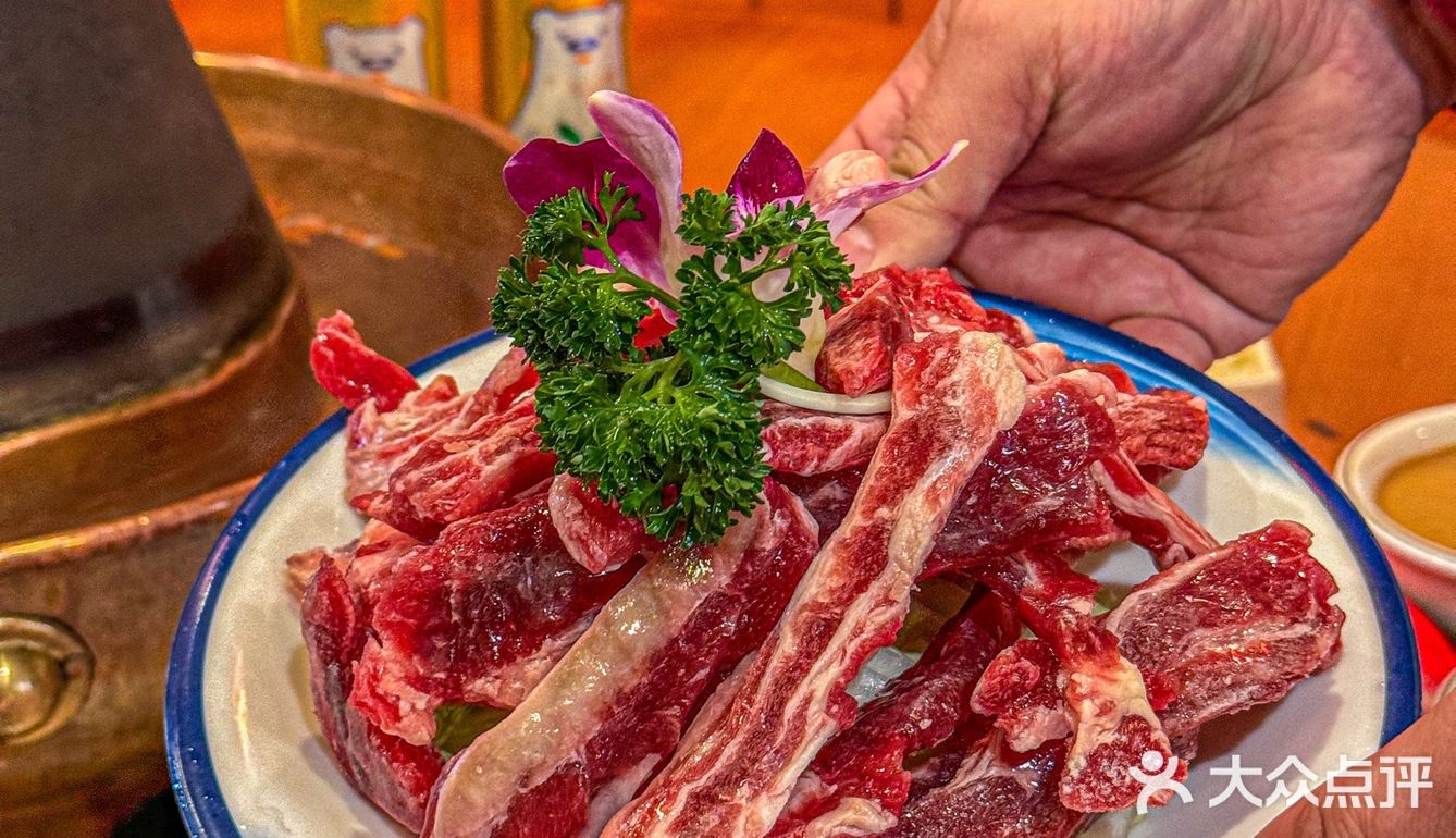 在金桥，吃到了地道的老北京铜锅涮肉