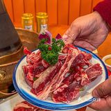 在金桥，吃到了地道的老北京铜锅涮肉