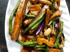干豆炒茄子-乡村小榭饭店