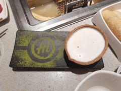 连椰壳都可以吃的椰子味雪糕-海底捞火锅(大融城店)