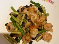 芦笋菌菇炒虾仁-意枫墅(总部基地店)