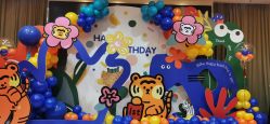 -宝宝百日宴周岁生日派对气球布置策划