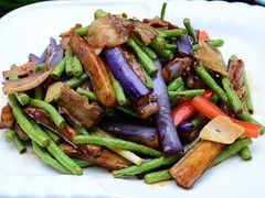 紫苏豆角炒茄子-秋色客家菜(南山店)