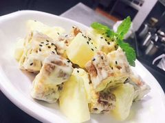 菠萝油条虾-华馨园北京烤鸭