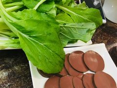 小白菜  鸭血-朋友的火锅店(辽大店)