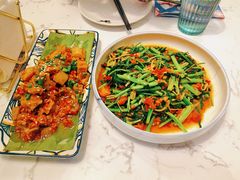 酸笋炒空心菜-浩海火烧云傣家菜(蓝港店)