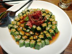 黑椒牛肉拼秋葵-将相和·海鲜蒸饺大连菜