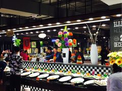 自助取餐区-豪食披萨烤肉自助(保定商场店)