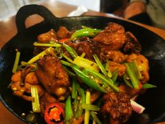 干锅鸡块-钰田大院·碳烤虹鳟鱼·怀柔地道农家菜(雁栖湖店)