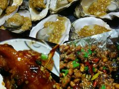 烤海蛎子，秘制鸡块-大城·烧烤海鲜大排档(台东店)
