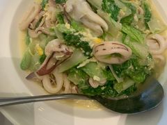 笔管鱼小白菜-开海·红岛海鲜虾水饺(石老人店)