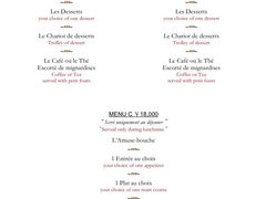 菜单-LA TABLE de Joël Robuchon Restaurant