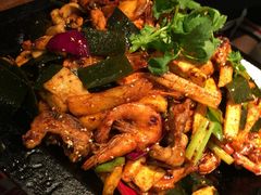 干锅牛蛙拼虾-炭舍干锅·烤鱼(扬名广场店)