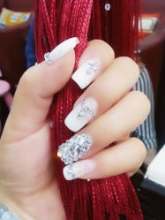 新娘，白色渐变——小鱼店长-娃娃美甲wawa nail salon
