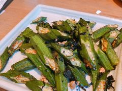 干菜肉末炒秋葵-新白鹿餐厅(城西银泰城店)