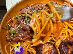 寿喜烧牛肩肉烩意面配温泉蛋-BE BRIGHT KITCHEN(正佳广场店)