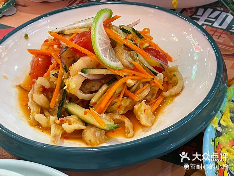 菜品口味适中,东南亚风味十足,青木瓜沙律-大众点评