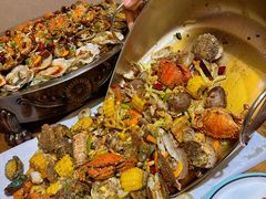 -东来菜馆•手抓海鲜家常菜•海鲜锅贴(鸽子窝店)