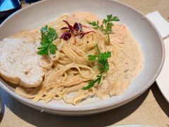 烟熏鸡肉野蘑菇奶油意面-blend咖啡部落(车公庙店)