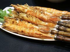 烤深海野生大虾-开海·红岛海鲜虾水饺(石老人店)