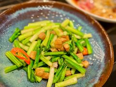 蒜香油渣碎炒油菜心-杭州临平万丽酒店·万丽轩中餐厅