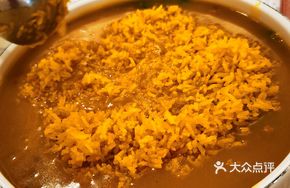 Golden Soup with Grainy Delight