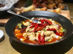葱油淋功夫起片海鲈鱼（两吃椒盐鱼头）-大鸽饭(岗顶店)
