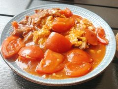 番茄鸡蛋炒牛肉-玥记茶餐厅(十字门华发商都一期绸带店)