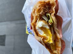 -小红车炸蛋葱油饼