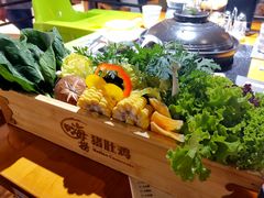 蔬菜拼盘-洪氏嗨捞·广东猪肚鸡·椰子鸡火锅(西咸万象城店)
