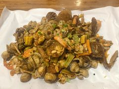 -东来菜馆•手抓海鲜家常菜•海鲜锅贴(鸽子窝店)