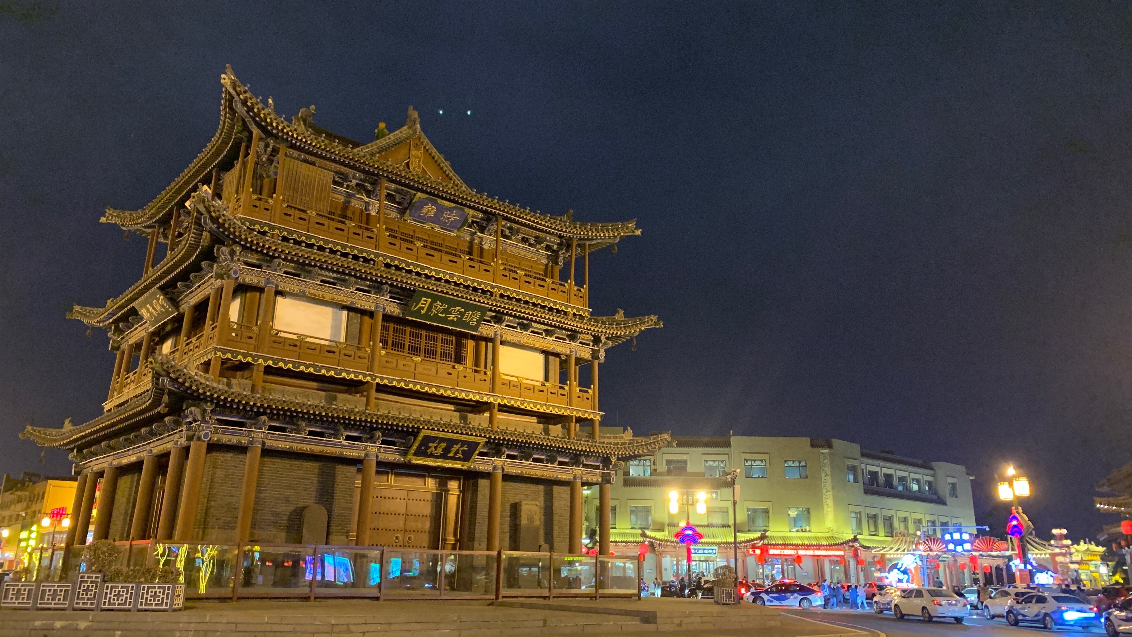 大同鼓楼夜景图片