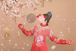 -后宫·古装汉服京剧儿童亲子全家福摄影