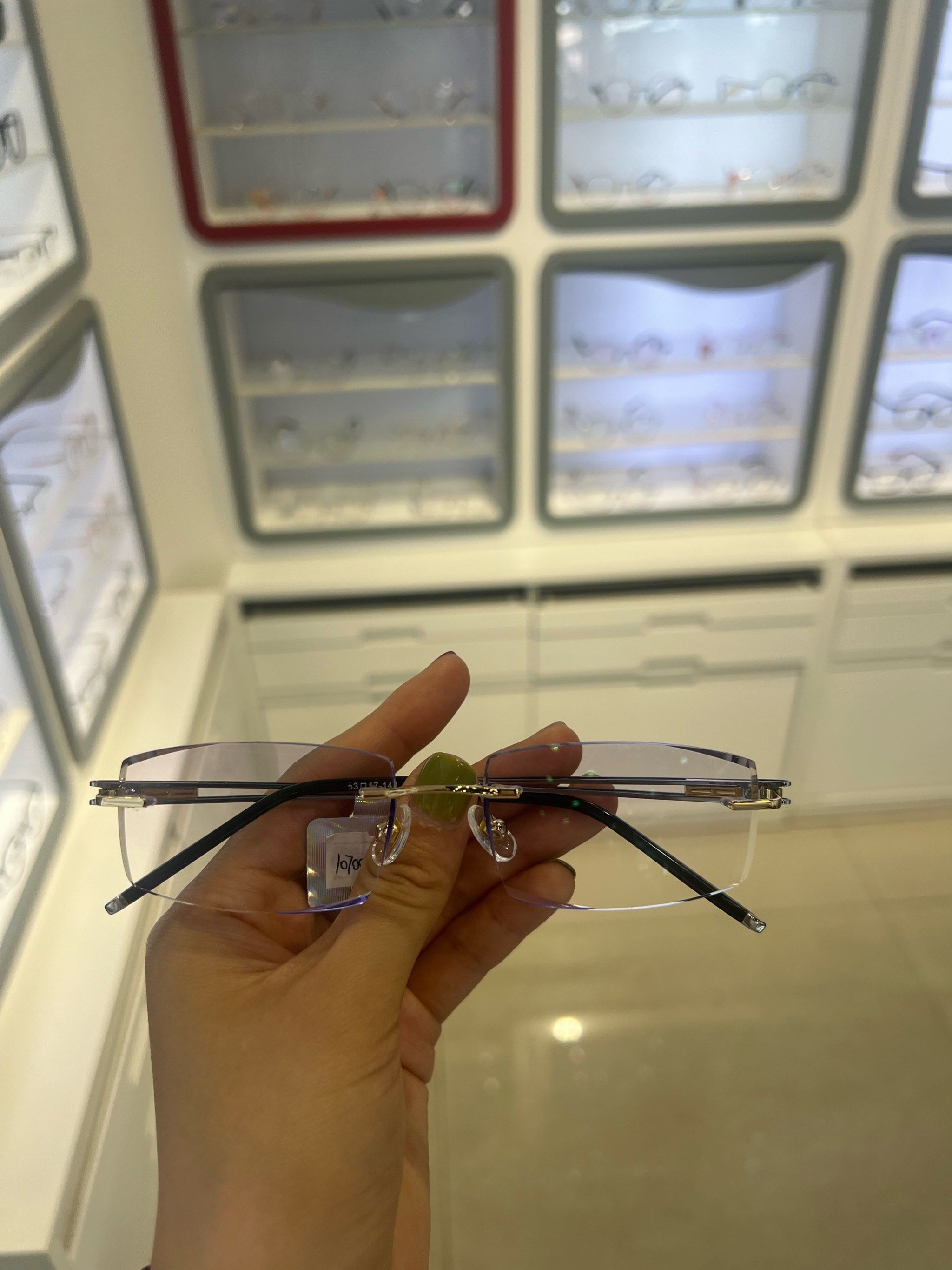 钻石切边无框镜架