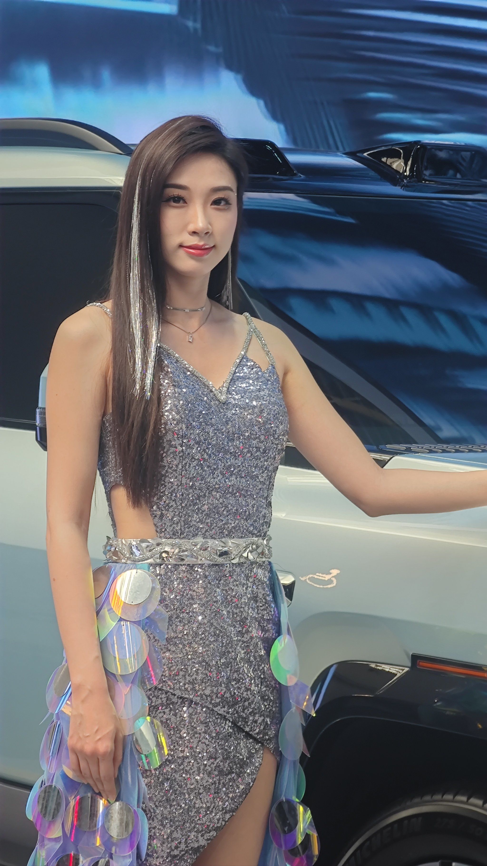 北京车展模特贴脸拍