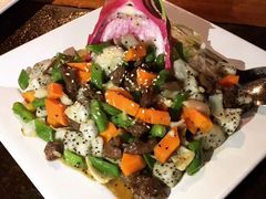 火龙果炒牛柳-上楼私房菜(院士路店)
