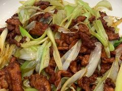 葱爆鲜鹿肉-乔家满族八大碗(流水沟店)