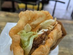-小红车炸蛋葱油饼