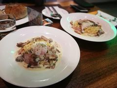 奶油培根蘑菇蛋意面-TAMATI(巴黎贝甜韩式西餐厅店)