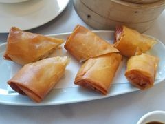 韭黄鲜虾春卷-悦湖公馆