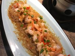 金银蒜蒸凤尾虾-绿茶餐厅(天津天河城店)