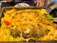 金汤杏鲍菇味烤鱼-江边城外烤全鱼(方庄时代购物中心店)