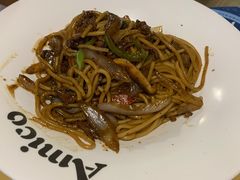 黑椒蘑菇牛柳意面-清真·艾美可餐厅(鹏欣水游城店)