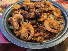 干锅排骨虾-龙少爷碳火干锅(环球中心店)