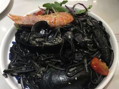 大虾海鲜墨鱼汁扁面-打趸BTC·Breaktime cafe(北京路店)