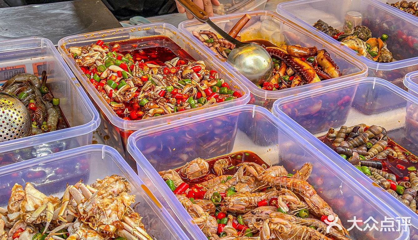赶紧码住‼️乐山街头美味🦀首家捞汁小海鲜